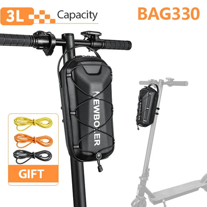 NEWBOLER Electric Scooter Storage Bag - 3L/5L EVA Hard Shell Hanging Bag with Quick Release for Folding Bikes & Scooters