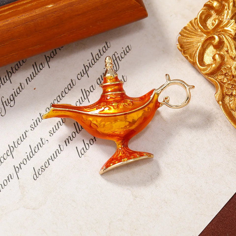 EASYA Retro Lamp Brooch – Men's Suit Collar Lapel Pin for Wedding, Banquet & Fashion Jewelry
