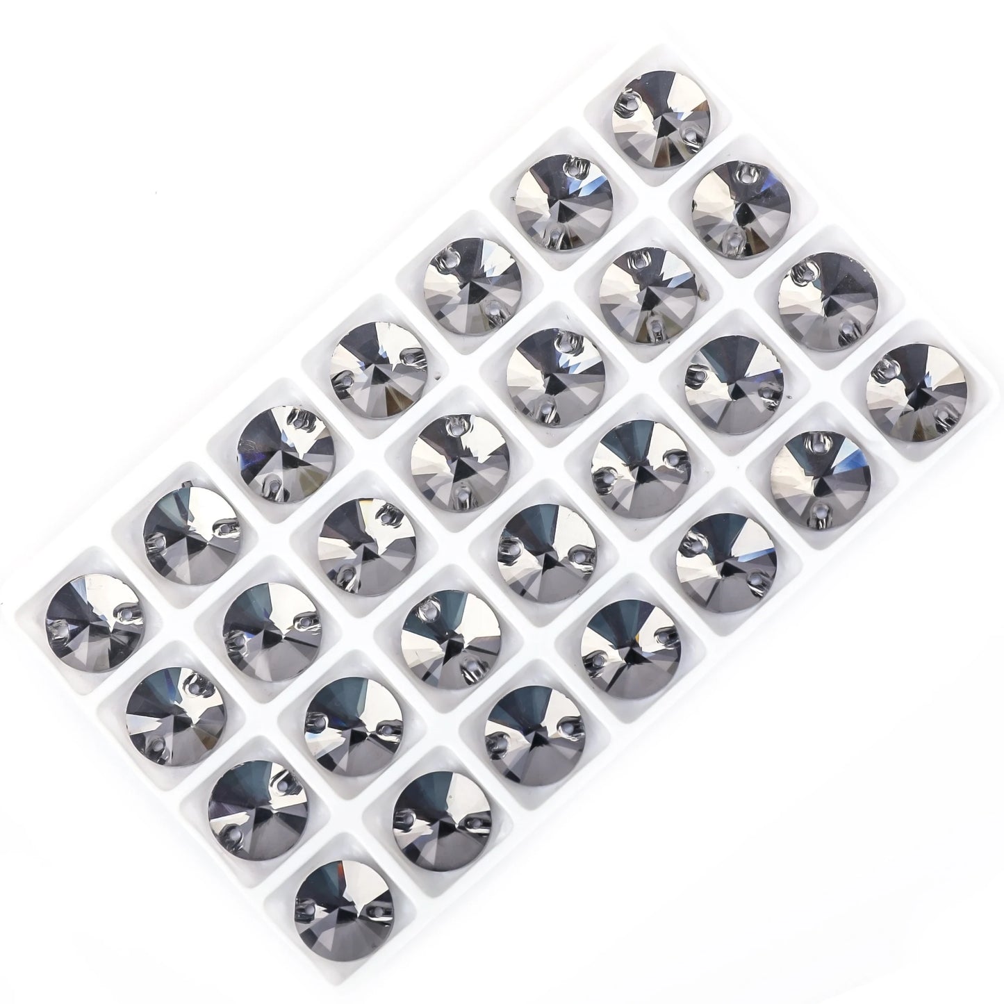 Crystal Rhinestone Flatback Beads - AB Round Shell Gems for DIY Crafts, Clothing & Wedding Decoration