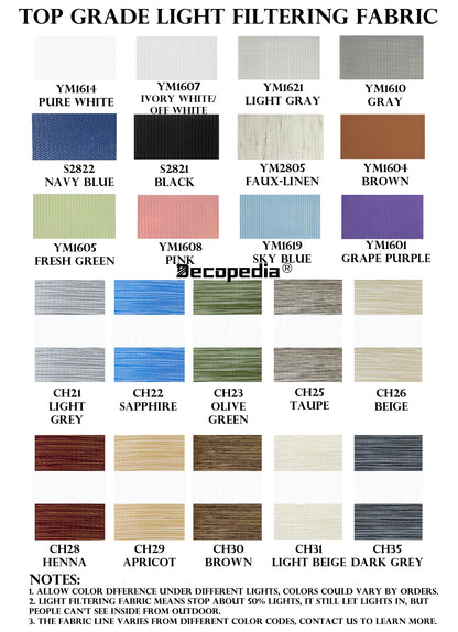 Decopedia Custom Made Zebra Blinds – Motorized Roller Blackout Day & Night Window Blinds for Sliding Doors