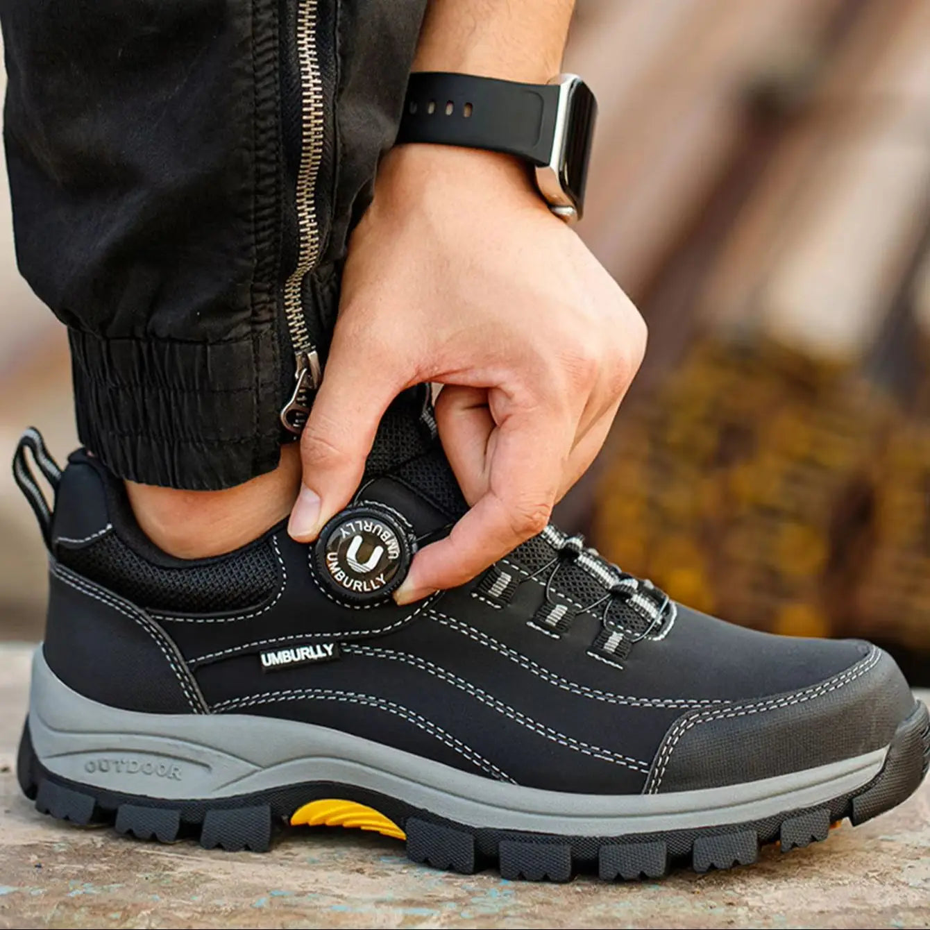 Men’s Steel Toe Safety Shoes – Puncture & Smash Resistant, Lightweight Breathable Work Shoes