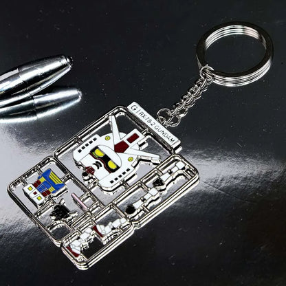 GUNDAM Metal Keychain - Glow-in-the-Dark Anime Pendant for Backpacks and Kids' Gifts