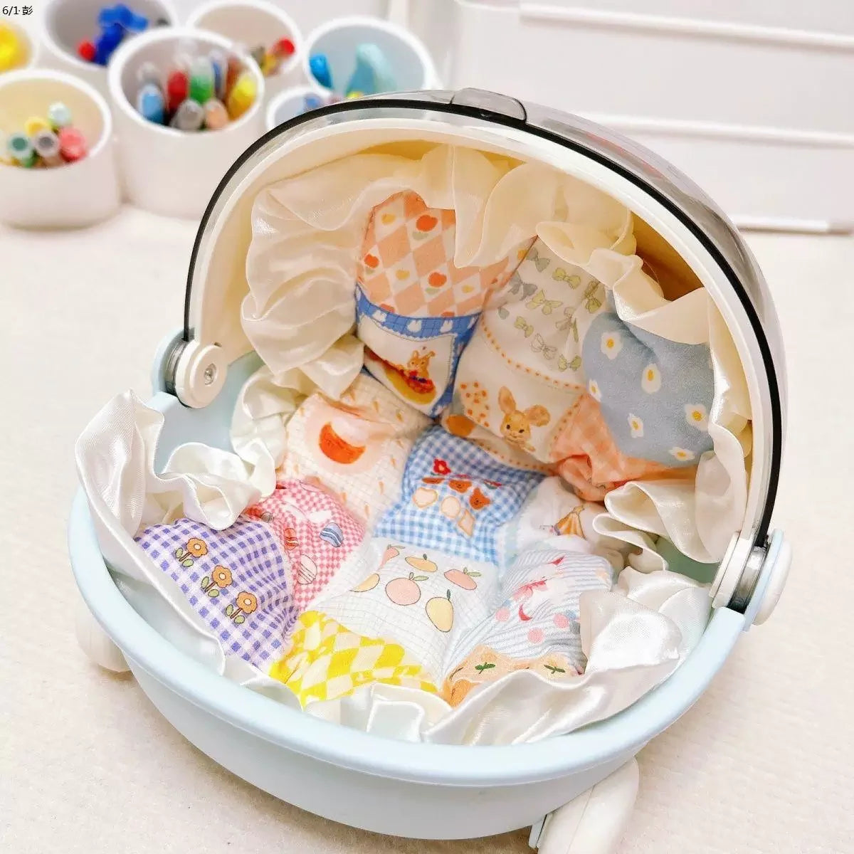 Labubu Baby Stroller Storage Box & Space Module Doll Cradle — Doll Bed Furniture & Accessories for Labubu Dolls