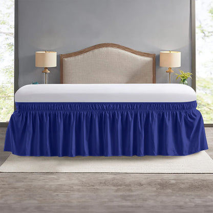 Elastic Wrap-Around Ruffled Bed Skirt – Soft, Comfortable, Fade-Resistant Bedding Protector with Easy-Fit Design for Stylish Bedroom Decor
