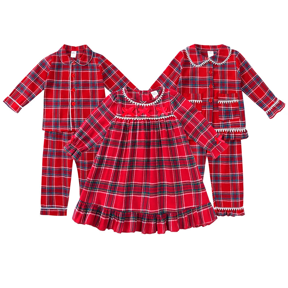 2025 Kids Christmas Pajama Set – Velvet Long Sleeve Sleepwear with Pants