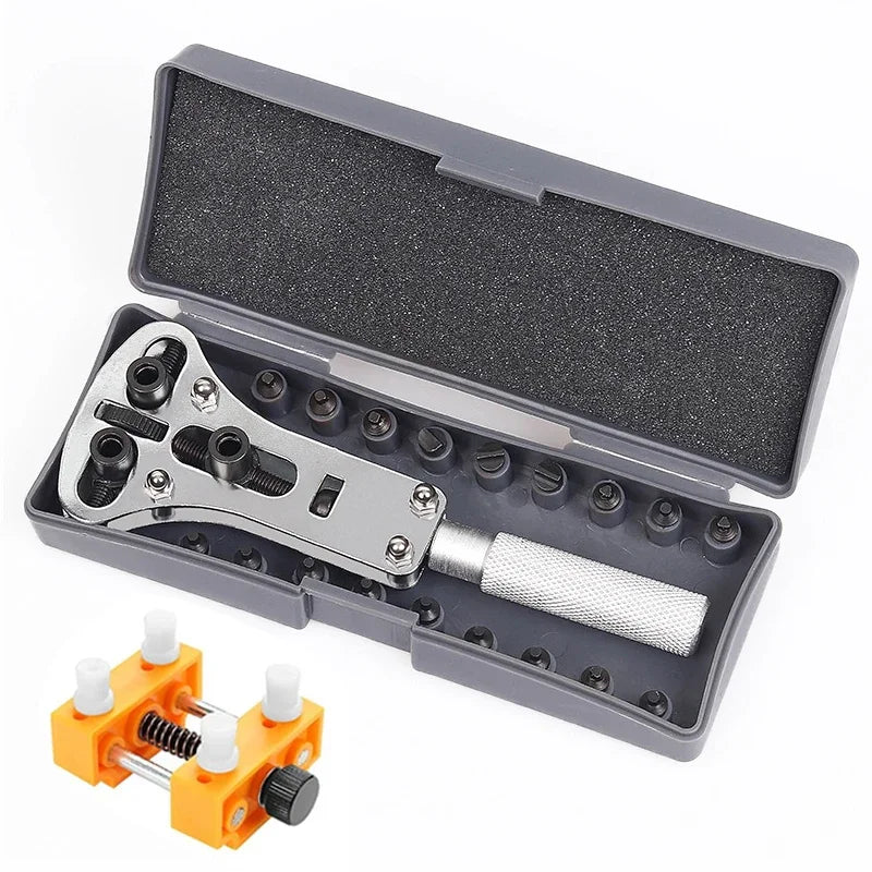 Three-Jaw Watch Case Opener – Adjustable Screw Back Remover Tool for Watchmakers