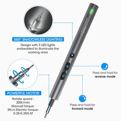 6-in-1 Electric Screwdriver Kit - Cordless Precision Repair Tool Set for Phone, Watch & Electronics