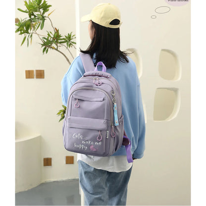 Pink Girl School Backpack – Ideal for Teenagers, Women, and Children – Primary and High School Bag, Class Backpack for Teens and Kids