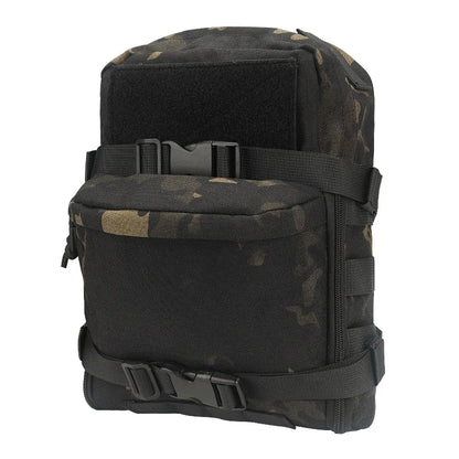 Mini Tactical Hydration Backpack - 1000D Nylon Outdoor Water Bladder Carrier with Zipper Pouch, Ideal for Hunting and Sports