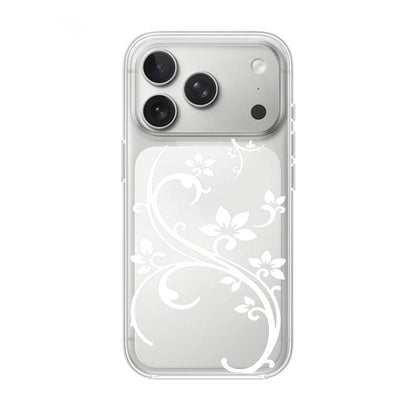 Art Flower Phone Case - Shockproof Transparent Cover for iPhone 17, 16, 15, 14 & More