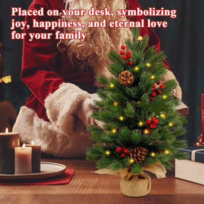 Christmas Tree Tabletop Decoration – Classic Artificial Family Ornament for Merry Christmas Party & Home Décor