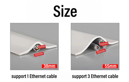 Self-Adhesive PVC Cable Protector Strip — Wire & Cord Insulation Cover, Wear-Resistant Trip Prevention Organizer