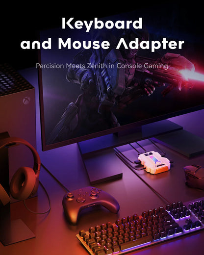 Aimzenix STRIKER PRO AX300 K&M Game Adapter – Multi-Platform Support for PS4, PS3, Xbox, Nintendo Switch with 3.5mm Headphones
