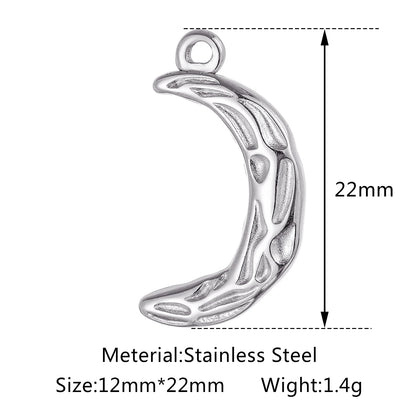 Stainless Steel Sunburst Sun Moon Star Charms Pendant – DIY Jewelry Making for Necklace, Bracelet & Earrings