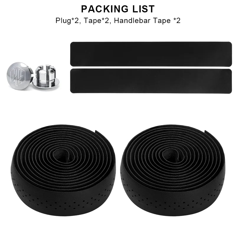 RIDERACE Bicycle Handlebar Tape – Anti-Slip PU EVA Breathable Damping Straps for Road Bike Anti-Vibration Grip