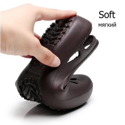 RYAMAG Women’s Clogs Jelly Sandals – Non-Slip Summer Hole Shoes, Waterproof EVA Flat Slippers for Home & Garden