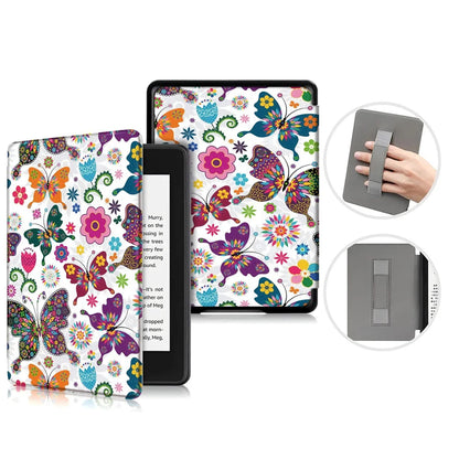 SA568B Leather Case for Kindle Paperwhite 12th Gen 2024 Signature Edition – 7-Inch Cover with Hand Strap & Auto Sleep