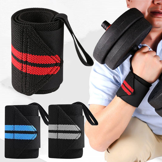 Elastic Wrist Pressure Strap for Weight Lifting - Sports Wrist Bandage Wrap & Guard for Men - Prevent Sprains