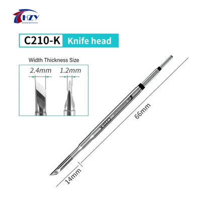 HZY C210 Series Soldering Iron Tips - Replacement Welding Heads for JBC, Sugon T26 & T3602 Stations