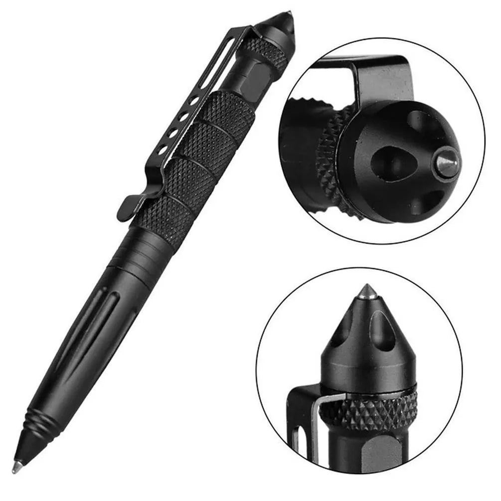 High-Quality Metal Tactical Pen - Self Defense, Emergency Glass Breaker, EDC Ballpoint Pen