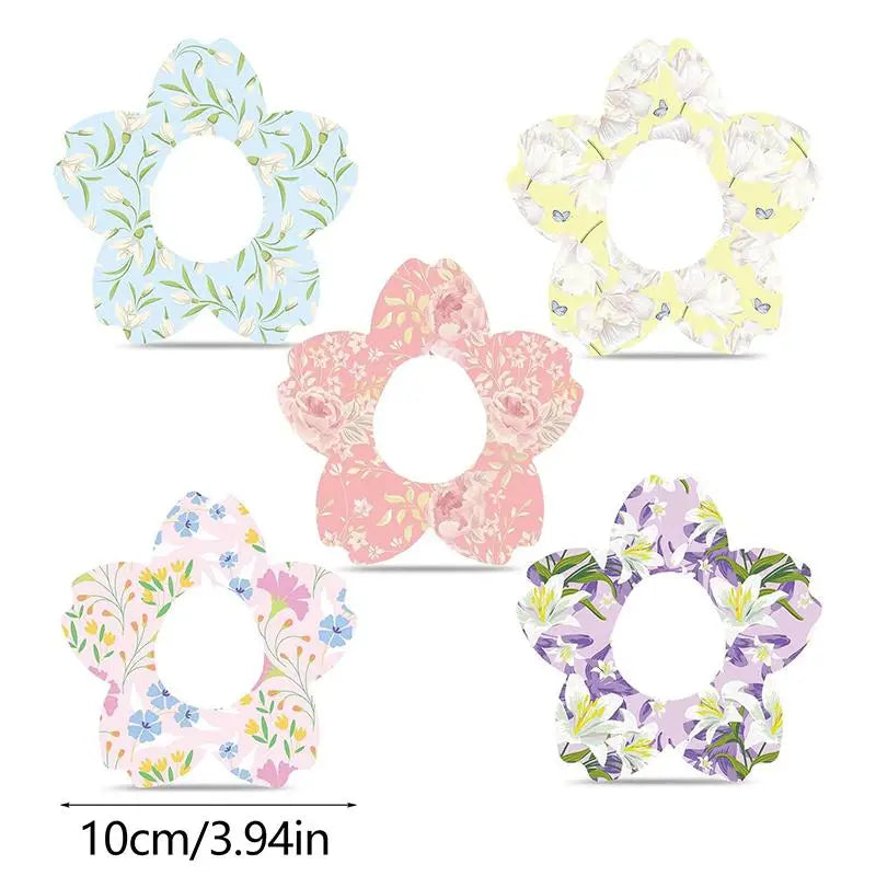 Blood Glucose Sensor Adhesive Patches - Invisible Sensor Fixing Stickers in 5 or 8-Piece Sets, Wildflower Designs