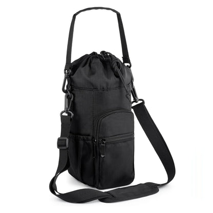 Insulated Water Bottle Holder with Strap – Carrier Sling Bag for 16oz, 32oz, 40oz & 64oz Bottles