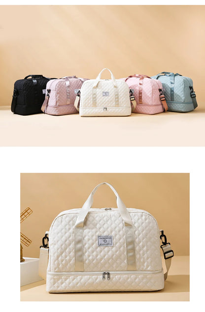 Short Trip Travel Bag – Large Capacity Waterproof Handbag with Dry & Wet Separation for Men & Women