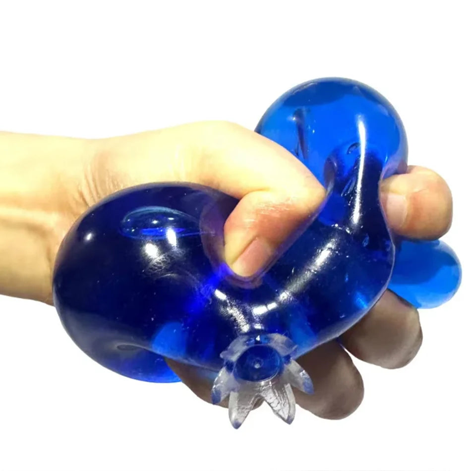 Blueberry Squeeze Sensory Stress Ball - Slow-Rebound Silicone Massage & Relaxation Toy