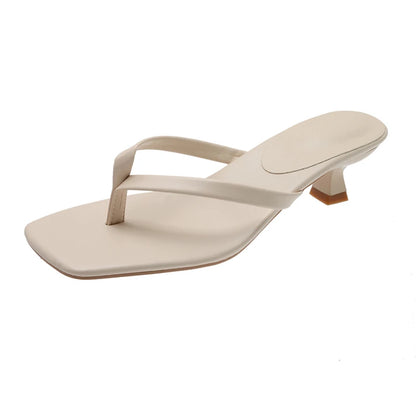 Women's Summer Clip Toe Comfort Slide Sandals – Casual Low Heel Street Style Slippers