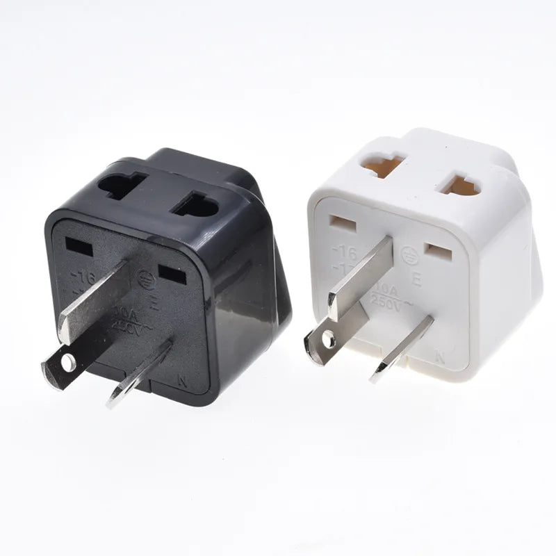 Universal 2-in-1 Plug Adapter – CN, US, UK, EU to AU Converter Socket for Australia & New Zealand Travel, 10A (White/Black)