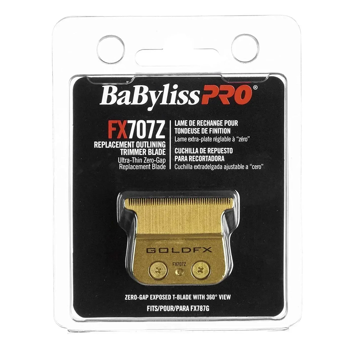 FX707 Titanium Coated Blade - Replacement for BaByliss PRO Trimmer, Compatible with FX787, FX726, FX787Z, DLC Carbon Steel