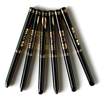 2pcs Waterproof Black & Brown Eyeliner Pencils – Smudge-Proof Long-Lasting High-Pigment Eye Makeup for Beginners