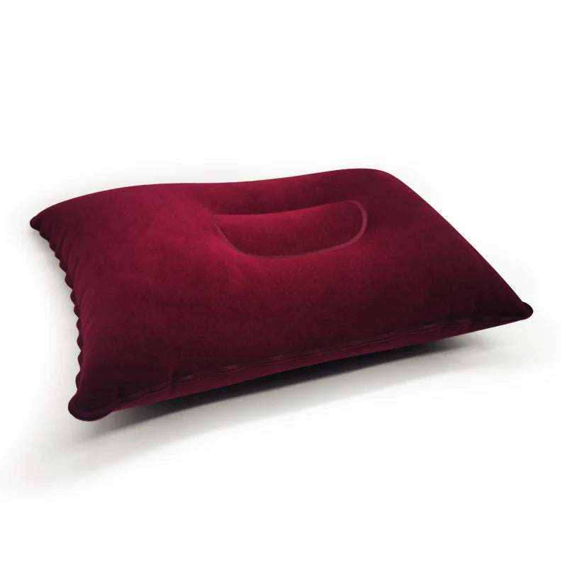 Inflatable Air Pillow Bed – PVC Nylon Camping & Travel Pillow for Neck and Back Support