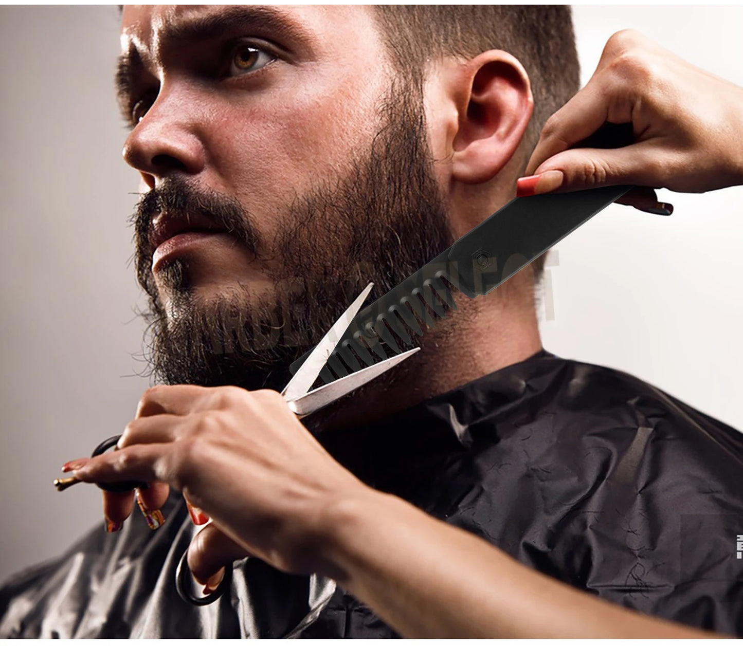 Newest 1/2/3-in-1 Portable Folding Comb – Wide Tooth Barber Clipper, Mini Beard & Hair Combing Styling Tool