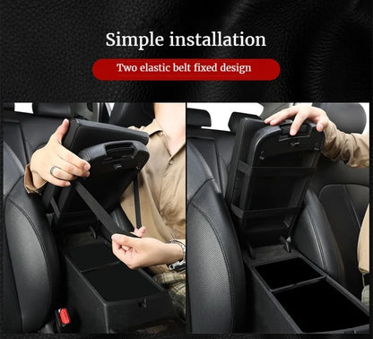 PU Leather Car Armrest Pad – Universal Heightened Center Console Cushion, Comfortable Armrest Cover (31cm x 20cm x 4.5cm)