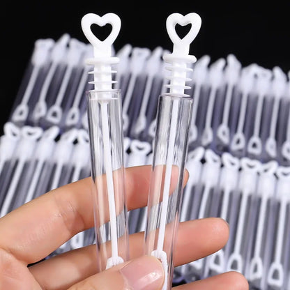10/100Pcs Mini Heart Bubble Wands – Empty Wedding & Party Bubble Bottles, Baby Shower Favors, Kids Toys & Gifts