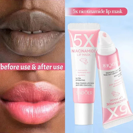 Dark Lip Lightening Balm & Exfoliating Lip Mask – Moisturizing Treatment to Reduce Lines, Improve Dryness & Restore Natural Pink Lips