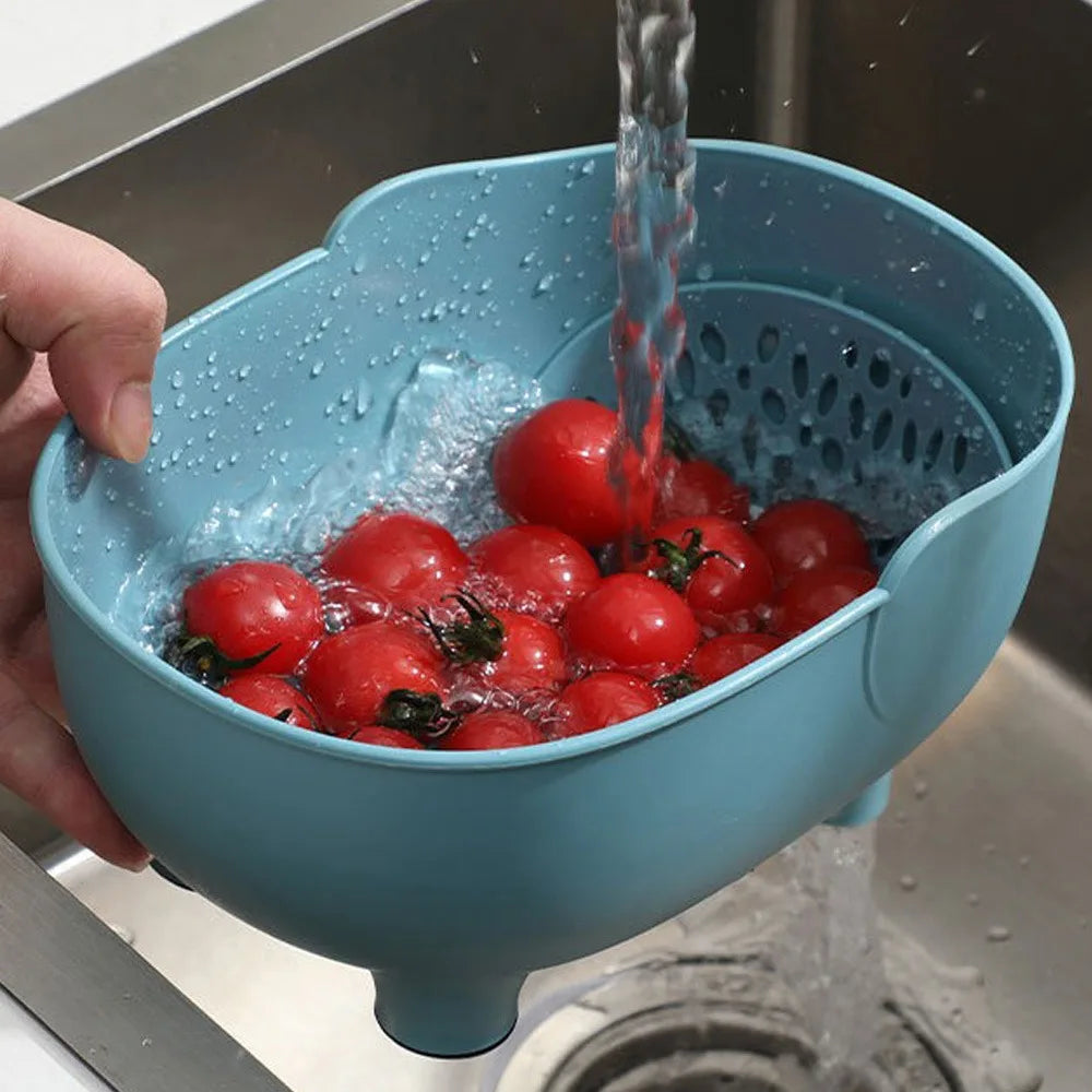 Elephant Sink Strainer Basket – Multipurpose Hanging Drain Rack for Fruits & Vegetables, Kitchen Washing & Storage Organizer Accessories