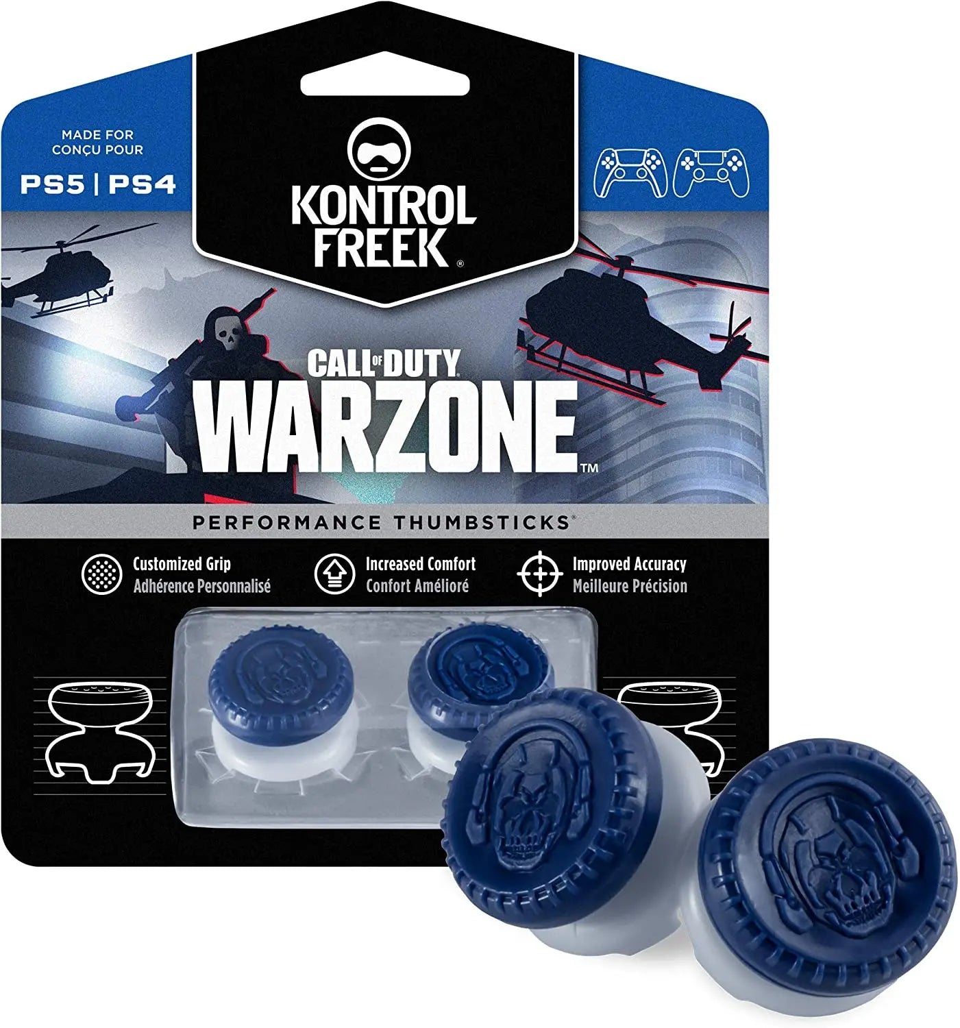 2PCS Performance Thumb Grip Caps — Silicone Analog Stick Covers for PS4 & PS5 Controllers