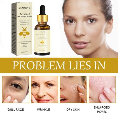 Bee Venom Anti-Aging Essence — Wrinkle Repair, Moisturizing & Firming Polypeptide Hyaluronic Acid Facial Serum