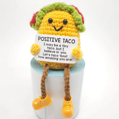 Positive Energy Crochet Doll — Handmade Knitted Plush Potato, Plant, Avocado, Bee & Animal Pocket Hug Emotional Support Gift