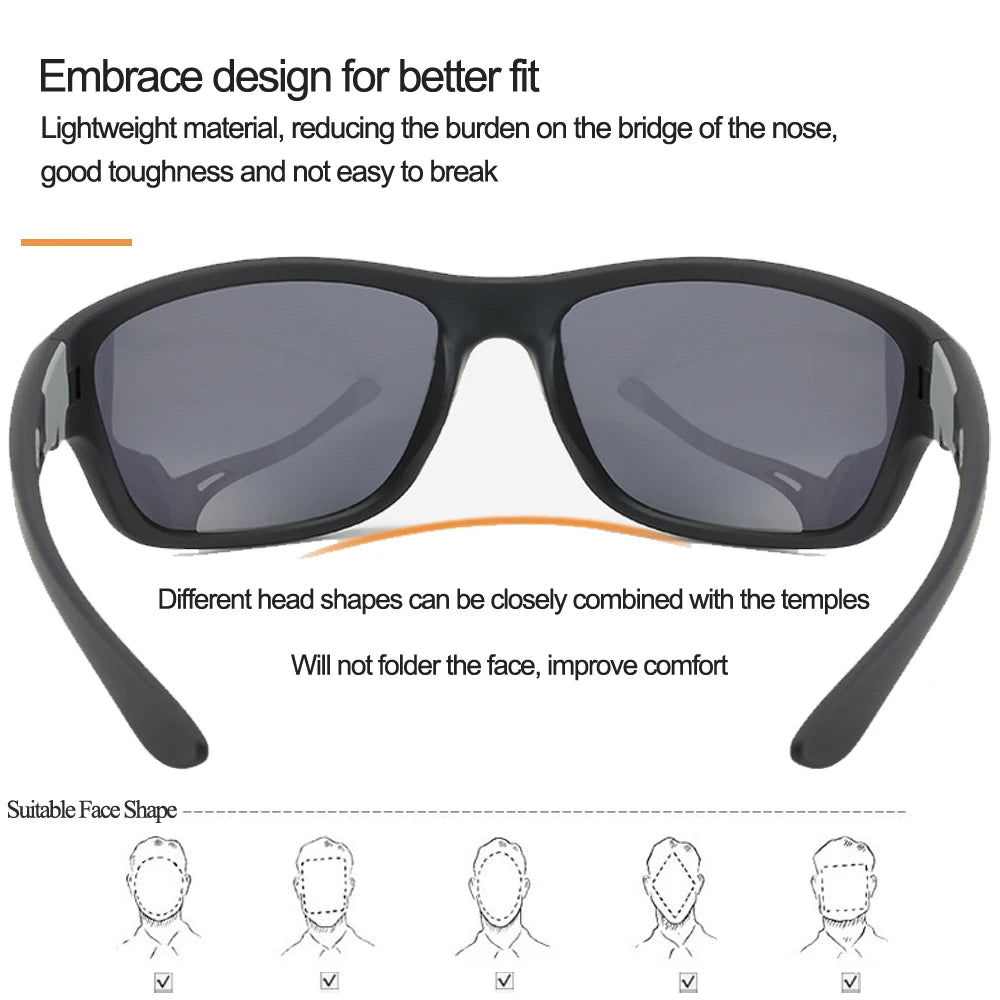 Polarized Fishing Sunglasses for Men - Driving Shades - Classic Sun Glasses for Hiking and Fishing - UV400 Eyewear