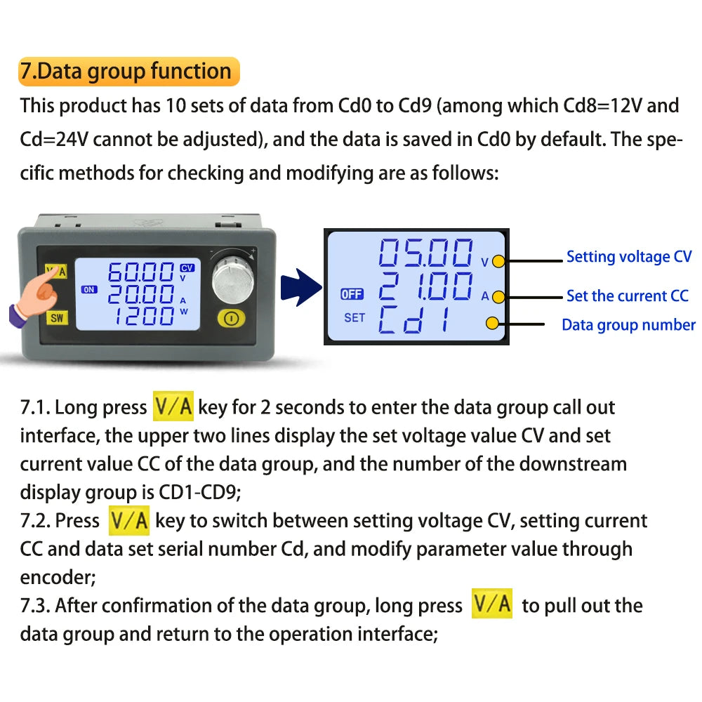 DC 6-70V XY6020L Buck Converter Module – Digital Step-Down Power Supply with Constant Voltage & Current Control