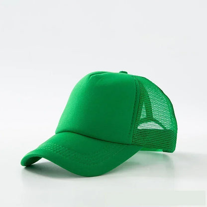 Custom Logo Trucker Hat - Adjustable Polyester Mesh Baseball Cap for Men & Women