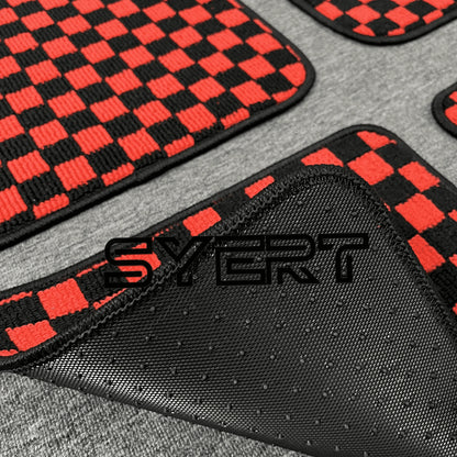 BMW 3-Series E90 Floor Mats - Checkerboard Anti-Slip Carpet Mats for 2006–2012 LHD Models, All-Weather Protection