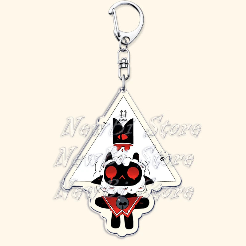 Funny Dark Video Game Sheep Keychain – Cute Lamb & Goat Bag Accessory Gamer Gift
