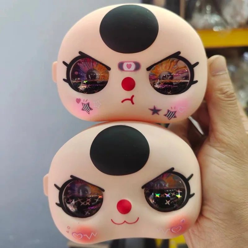 In-Stock 400% Baby Three Vinyl Faces — High-Quality Handmade Angry Expression Replacement Accessory for Dolls