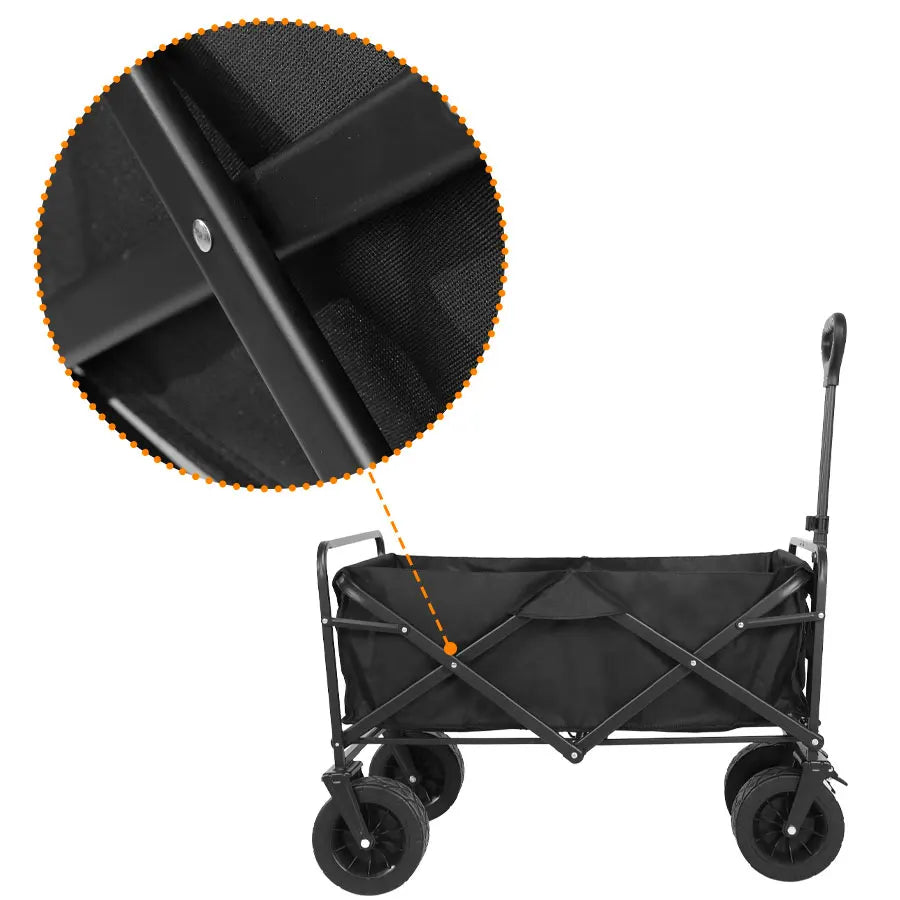 Heavy Duty Collapsible Folding Beach Wagon – Large-Capacity Portable Utility Cart for Garden & Camping