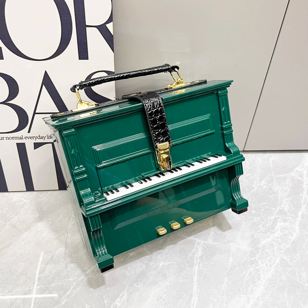 Luxury Designer Piano-Shaped Handmade Crossbody Shoulder Bag for Women – Elegant Purse, Messenger & Banquet Bag