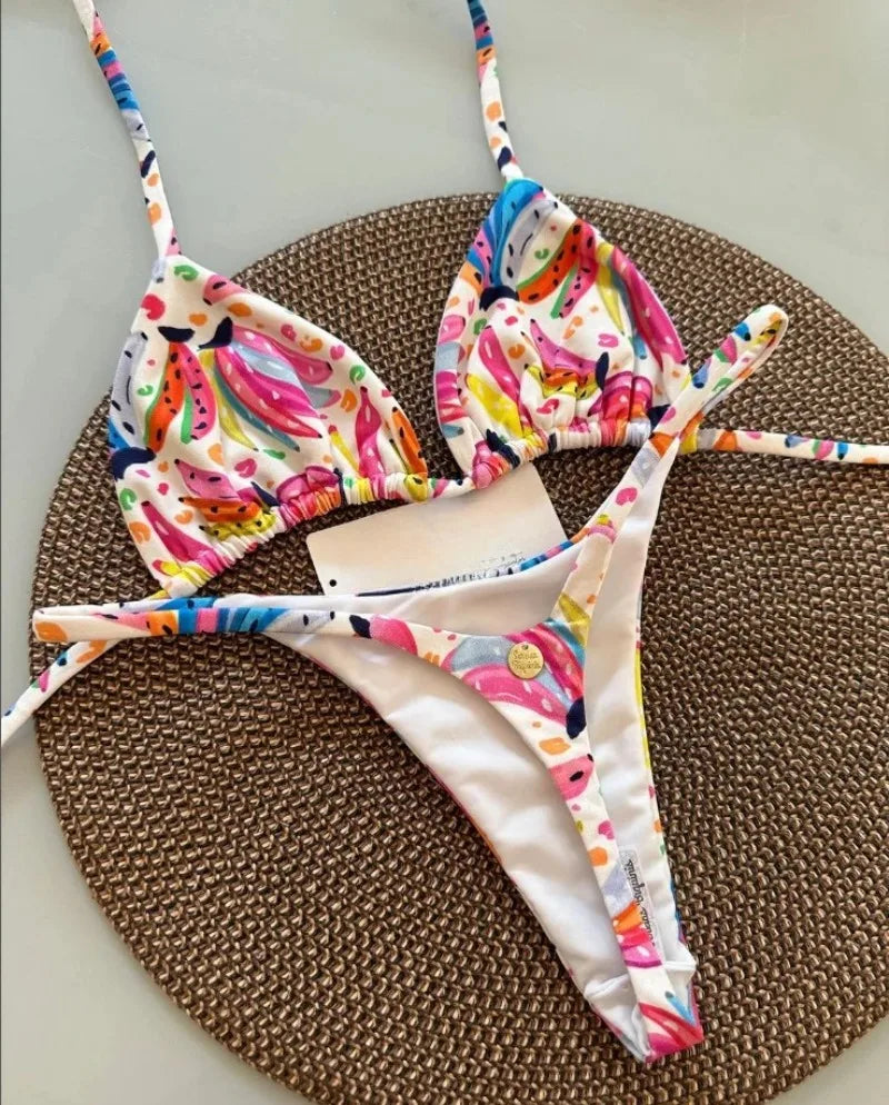 Women’s Leopard Print Bikini Set – Sexy Swimwear for Beach Vacation, Thong Bathing Suit & Summer Beachwear